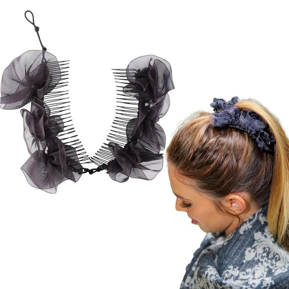 Stretch Banana Clip for Fine Thin Thick Curly Hair Elastic Double Comb Hair Acce main image 5